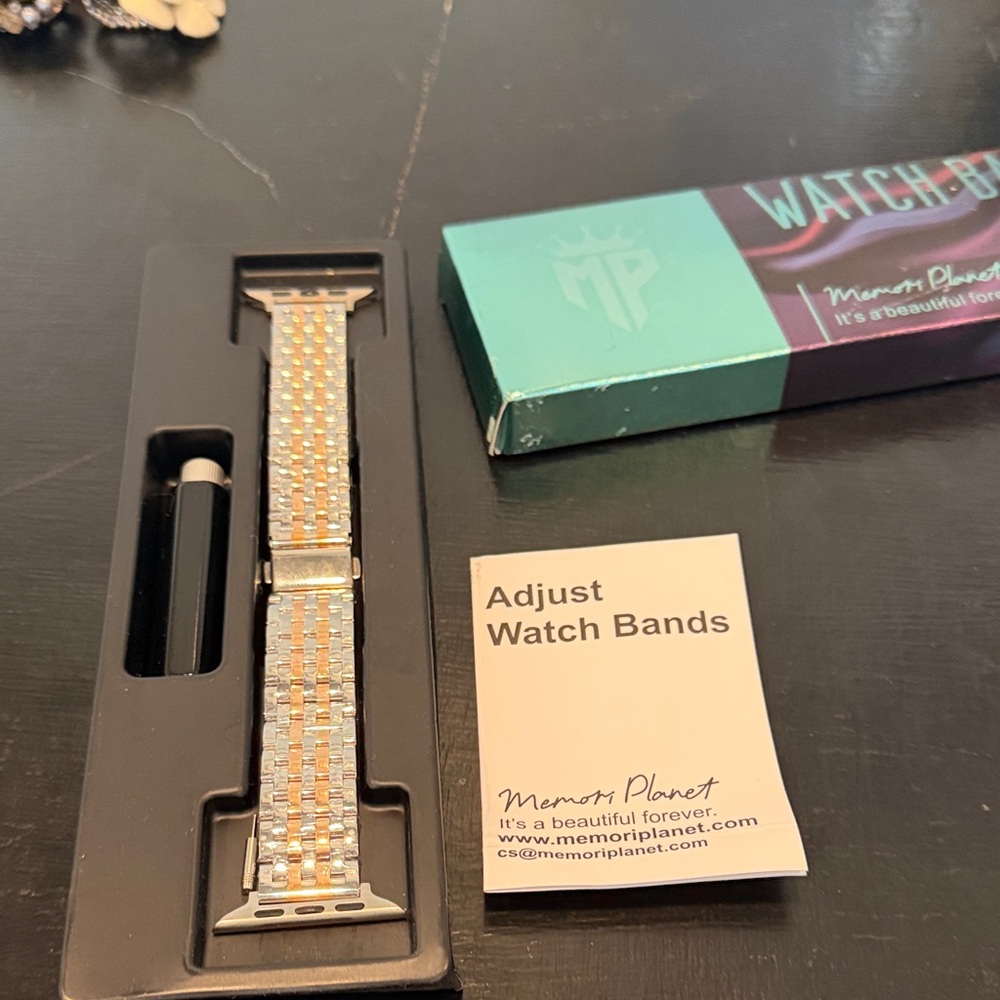 Apple Watch Band • Two-Tone Gold & Silver Metal Link Bracelet • NEW